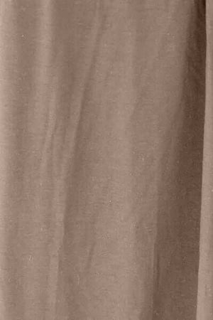 Close-up of lightweight, sheer fabric showcasing its subtle texture and soft brown color.