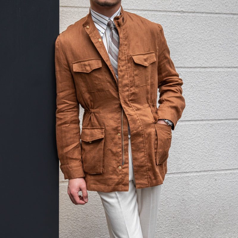 Linen Squire Vintage Jacket Thin And Breathable
