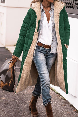 Elegant Solid Color Cotton Cardigan Coat