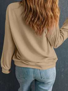 Halloween Floral Pumpkin Graphic Drop Shoulder Sweatshirt