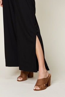 Full Size V-Neck Tie Front Jumpsuit