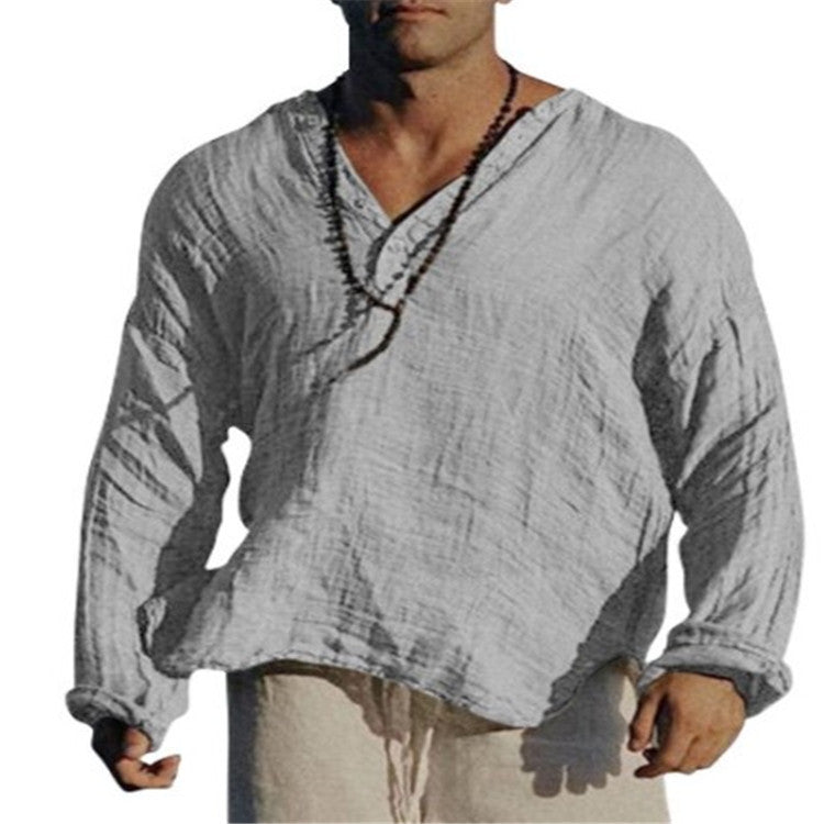 Loose Cotton Linen Casual Shirt