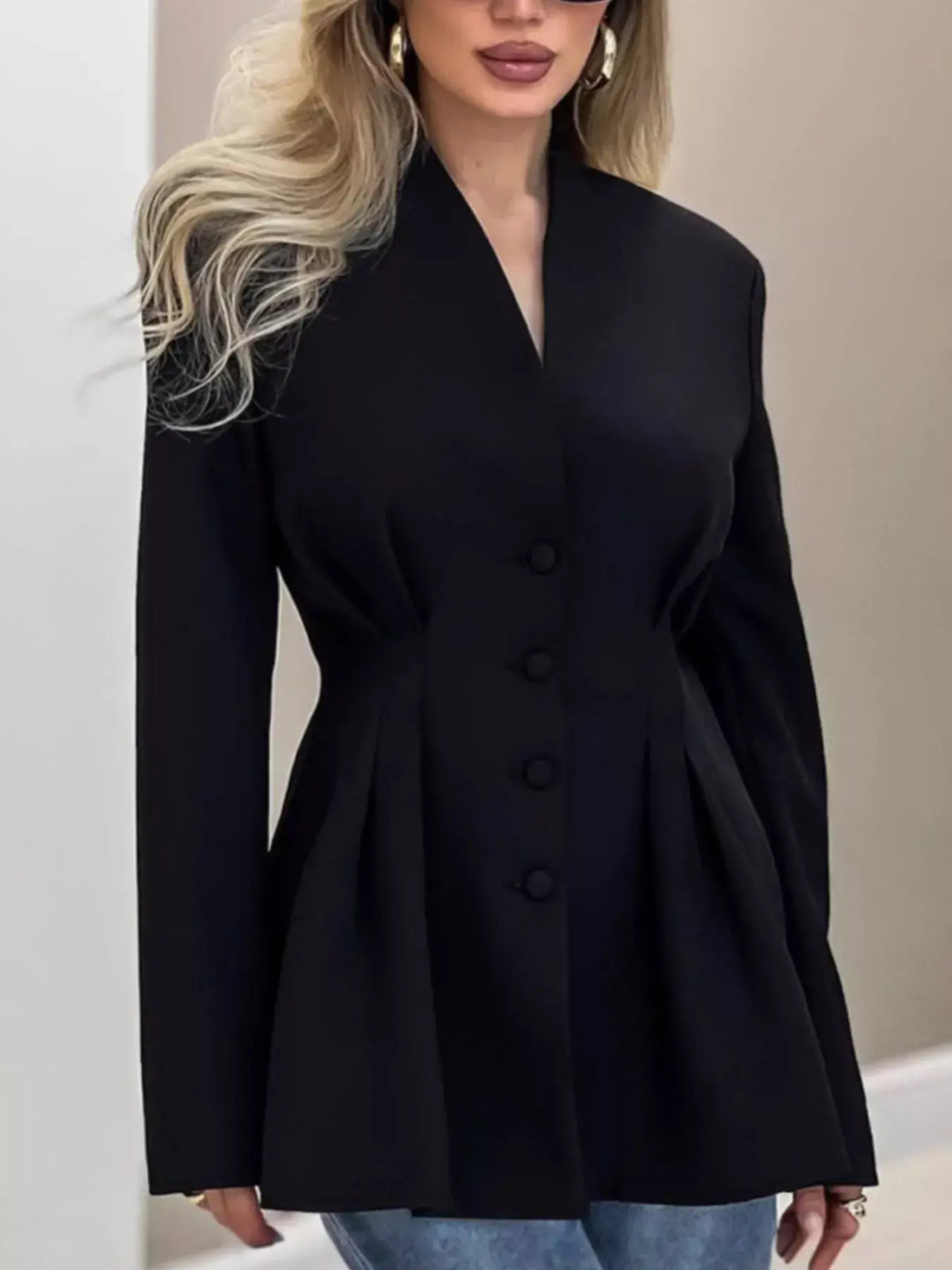 Fitted Button-Down Jacket