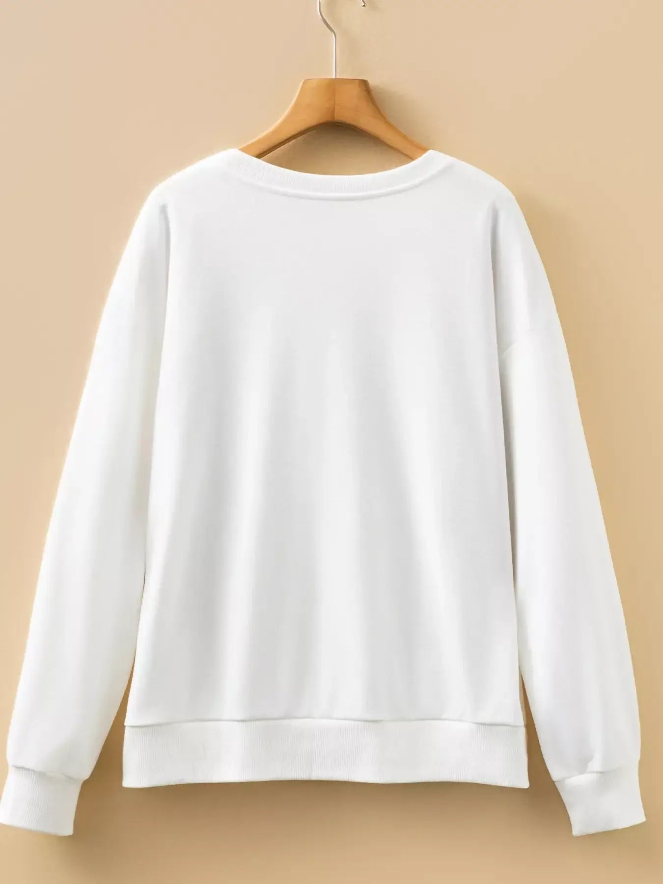 Back view of the Plaid MERRY Christmas Vacation Sweatshirt, showcasing its soft fabric and relaxed fit.