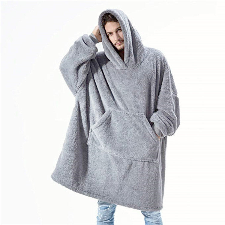Comfortable Loose Double-Sided Fleece Wearable Blanket - Empire Wardrobe