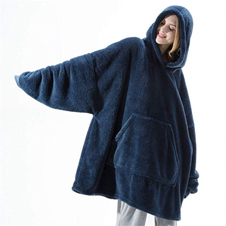 Comfortable Loose Double-Sided Fleece Wearable Blanket - Empire Wardrobe