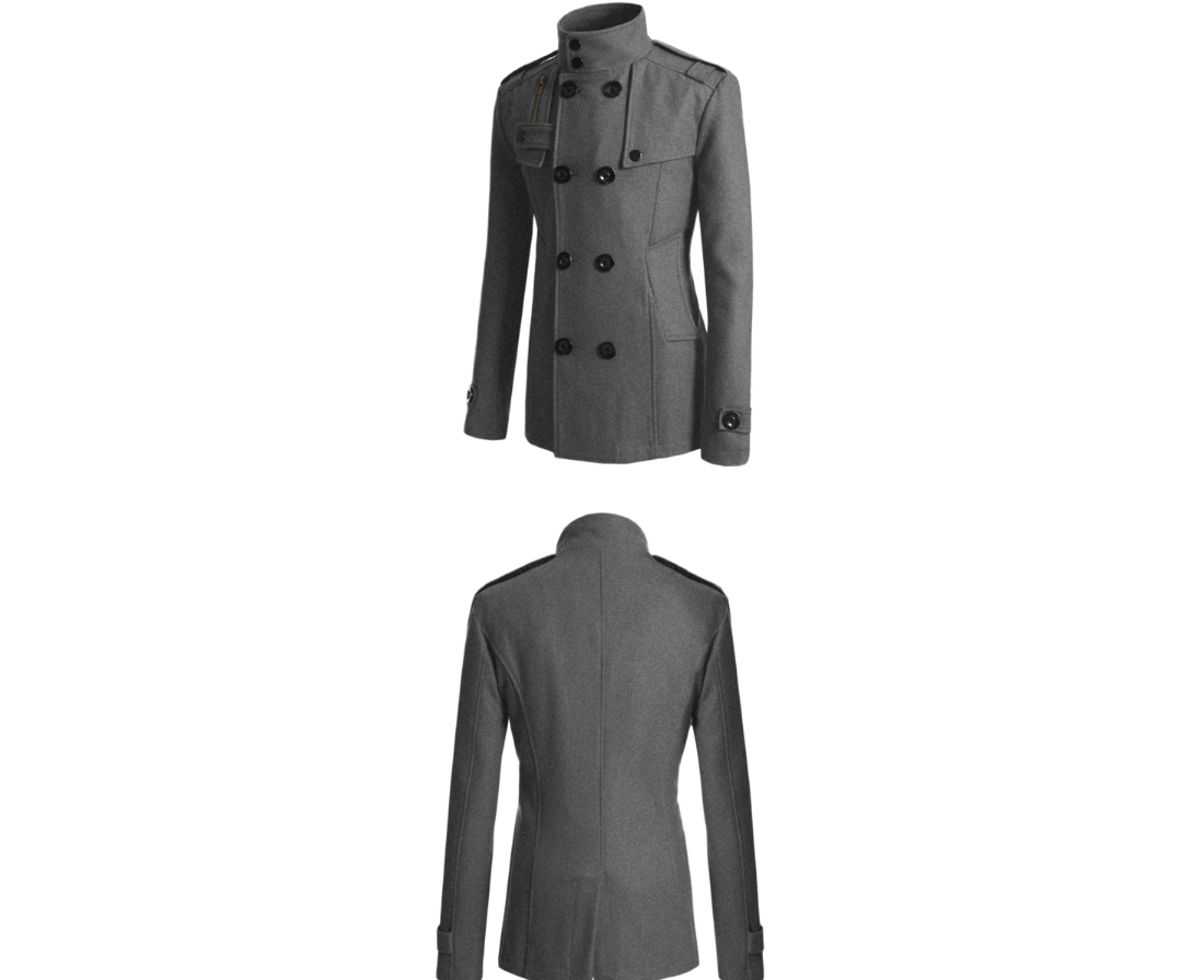 Men's woolen trench coat - Empire Wardrobe