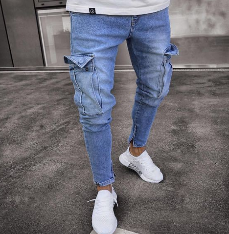 Cargo Denim Jeans - Empire Wardrobe