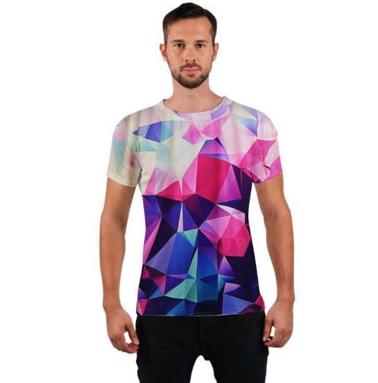 Color Blocks 3D Printed T-Shirt - Empire Wardrobe
